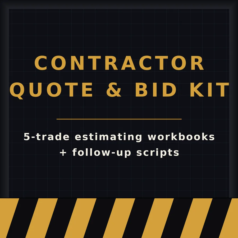 Contractor Quote & Bid Kit — cover art