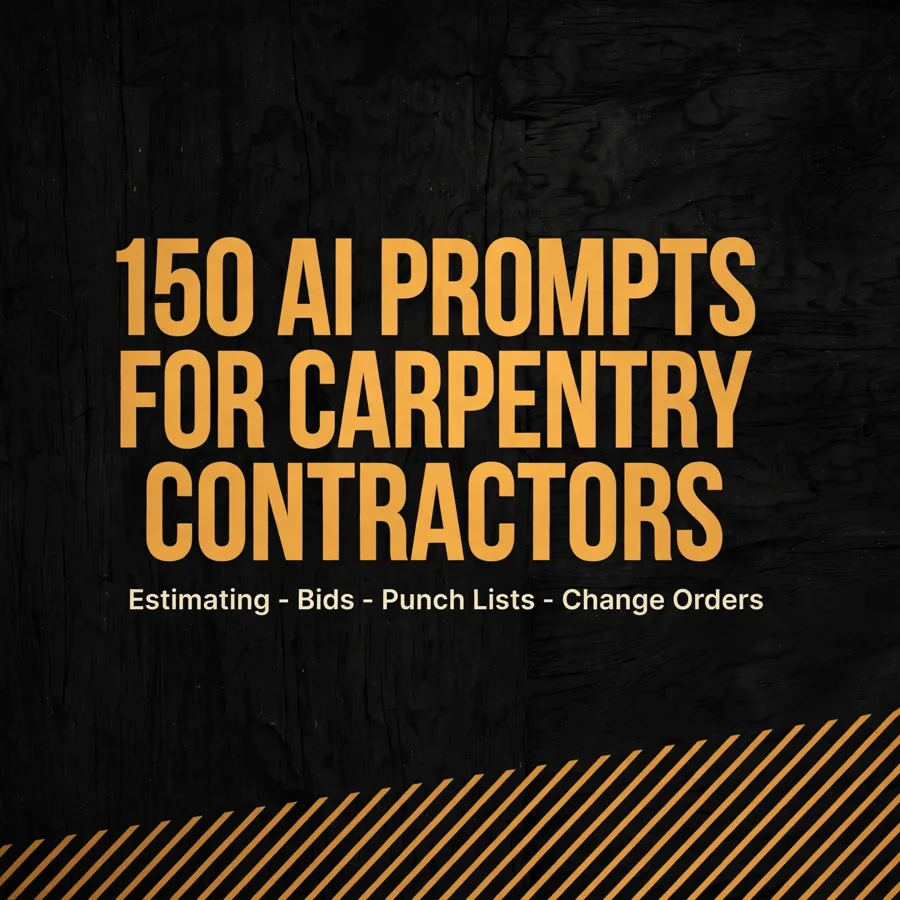 150 AI Prompts: Carpentry — cover art
