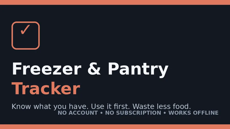 Freezer & Pantry Tracker — cover art