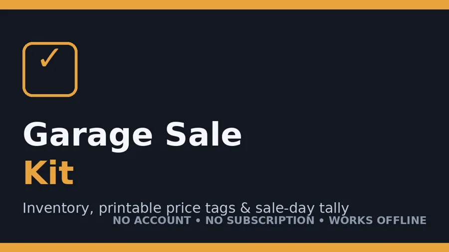 Garage Sale Kit — cover art