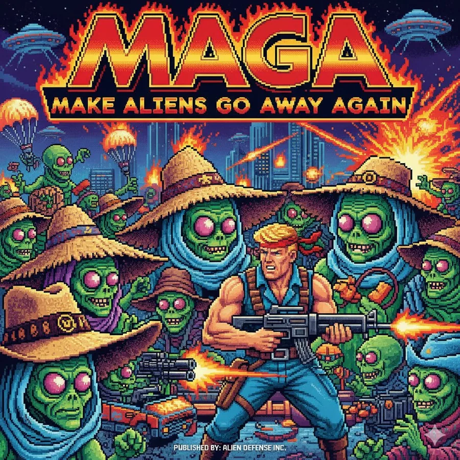 MAGA Alien Wars ICE — cover art