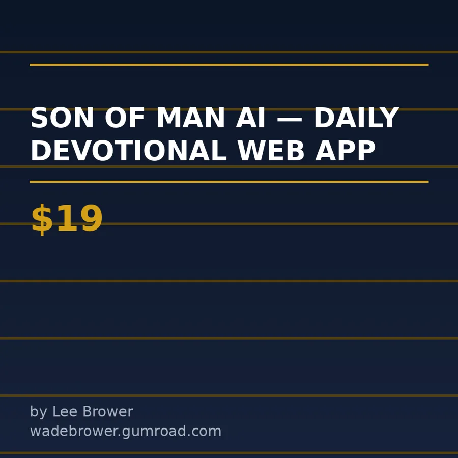 Son of Man AI Bible Study App — cover art