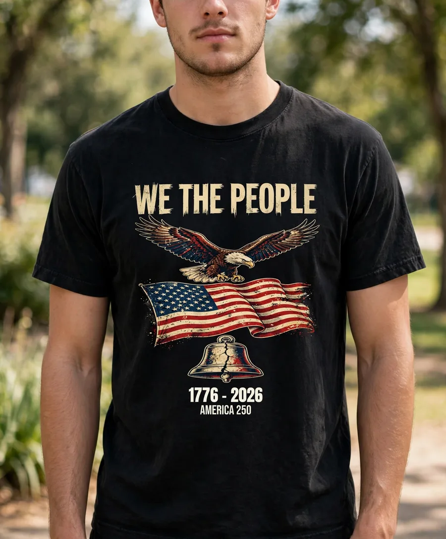 We The People America 250 tee mockup