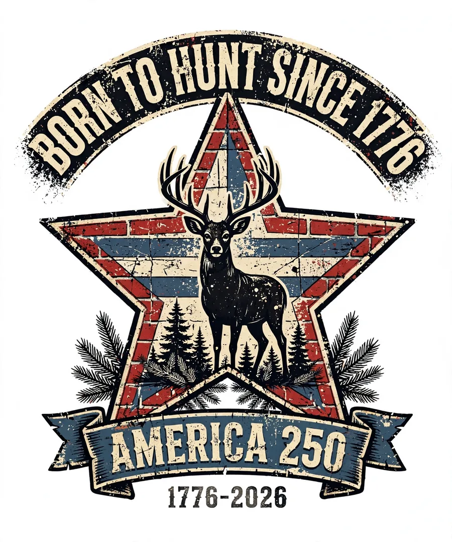 Born to Hunt Since 1776 tee design