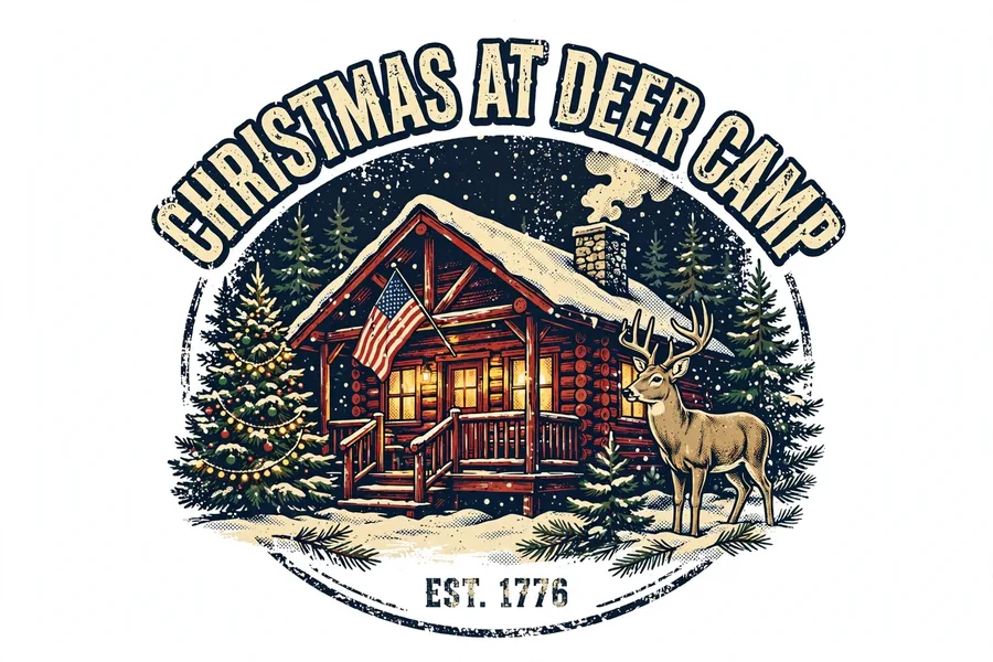 Christmas at Deer Camp tee design