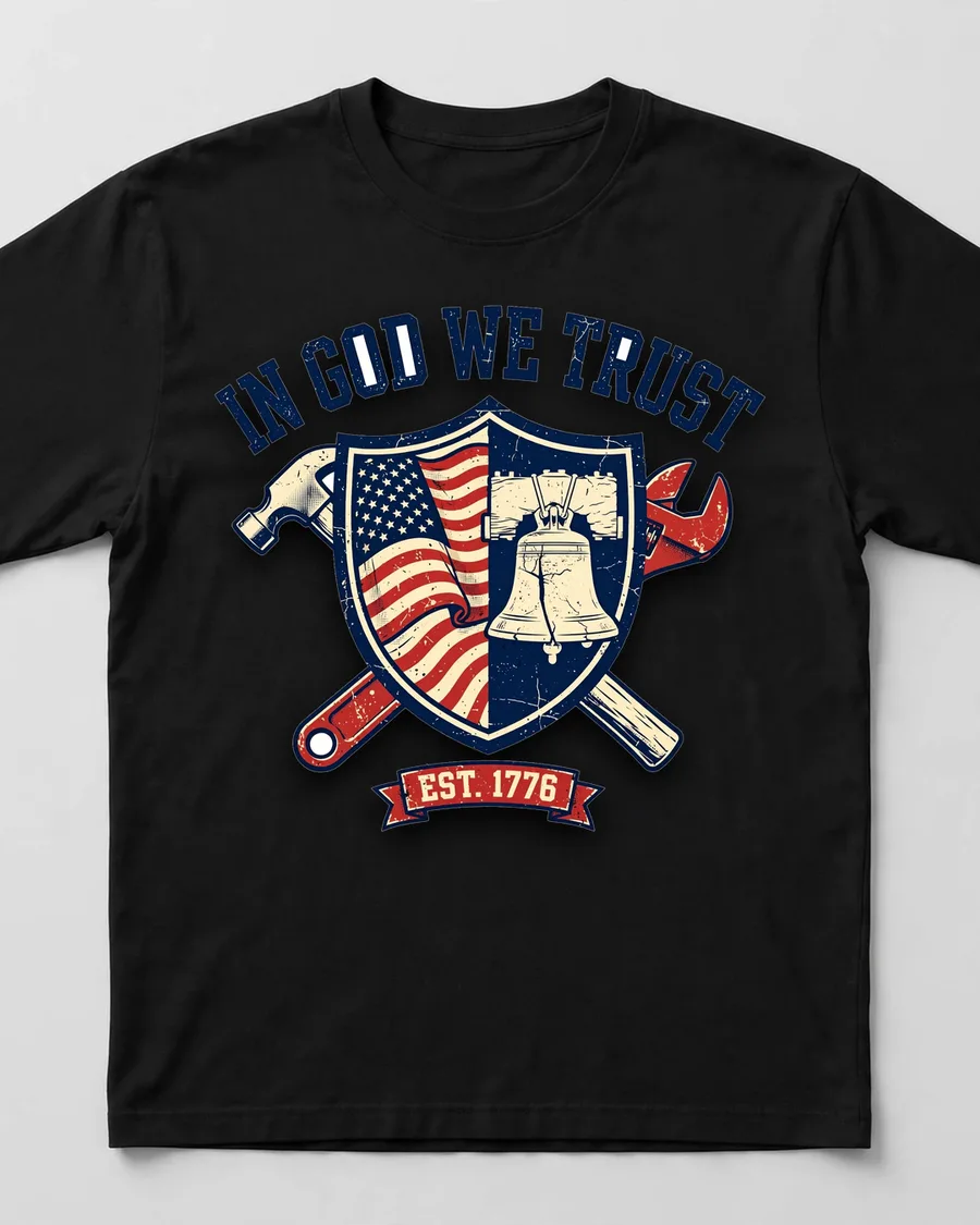 In God We Trust tee mockup