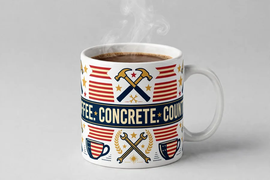 Coffee Concrete Country mug mockup